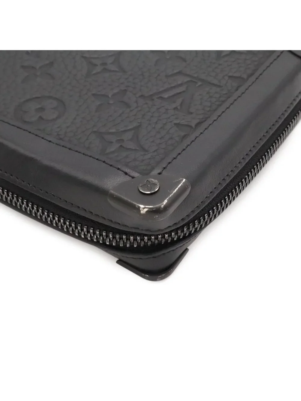 Louis Vuitton Monogram Taurillon Soft Trunk Clutch Black